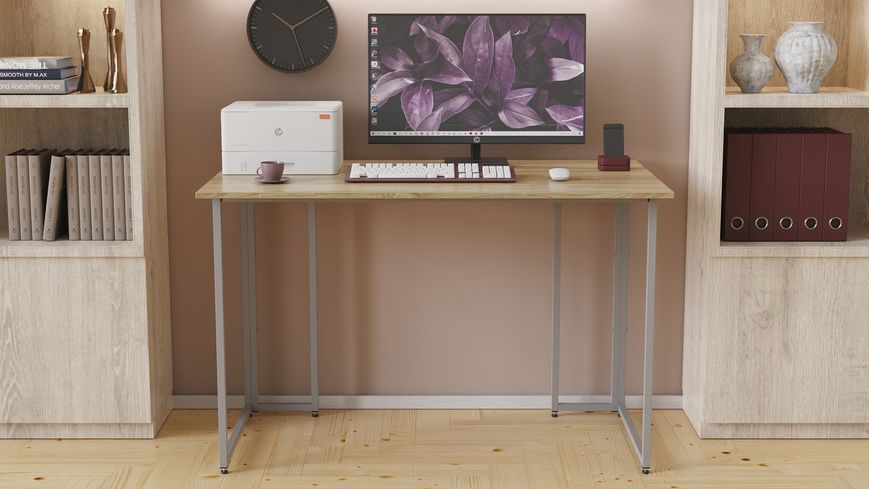 Письменный стол Ferrum-decor Ханна 75x140x70 серый ДСП Дуб Сонома 16мм (FRD-101442) FRD-101442 фото