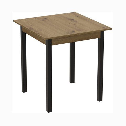Стіл кухонний Ferrum-decor Дієго 75x80x80 Чорний ДСП Дуб Артизан 16мм (FRD-105715) FRD-105715 фото