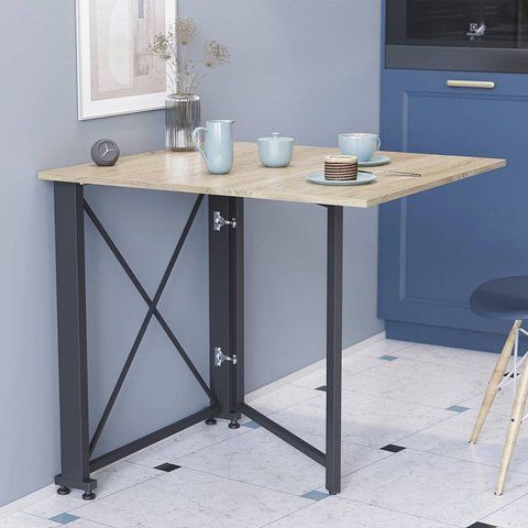 Стіл-книга трансформер Оріон 1 Ferrum-decor 750x810x730 Чорний метал ДСП Дуб Сонома 16 мм (FRD-104600) FRD-104600 фото