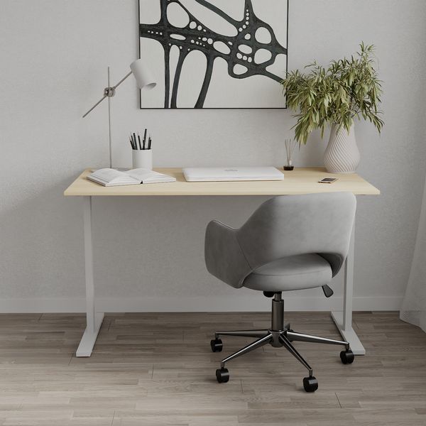 Стіл письмовий Space Ferrum-decor 750x1200x600 Білий метал ДСП Дуб Кремона Торро 16 мм (FRD-107913) FRD-107913 фото