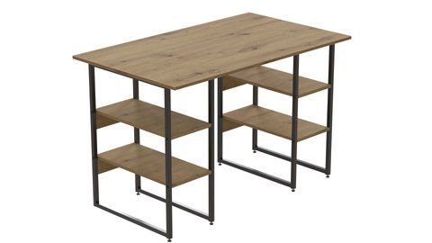 Комп'ютерний стіл Ferrum-decor Карен 75x140x70 чорний ДСП Дуб Артизан 32 мм (FRD-107263) FRD-107263 фото