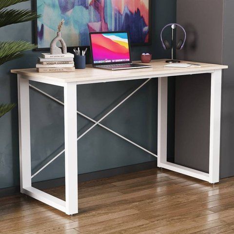 Письмовий стіл Ferrum-decor Драйв 750x1400x600 Білий метал ДСП Дуб Сан-Марино 32 мм (FRD-103353) FRD-103353 фото