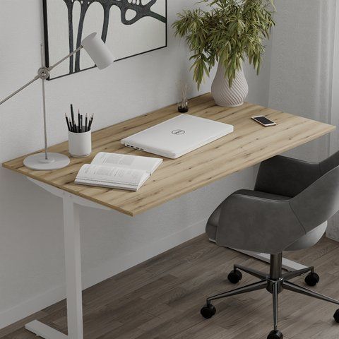 Стіл письмовий Space Ferrum-decor 750x1200x600 Білий метал ДСП Дуб Евок Прибережний 16 мм (FRD-107914) FRD-107914 фото