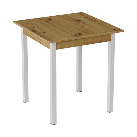 Стіл кухонний Ferrum-decor Дієго 75x90x90 Білий ДСП Дуб Артизан 16мм (FRD-105717) FRD-105717 фото
