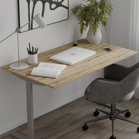 Стіл письмовий Space Ferrum-decor 750x1400x600 Сірий метал ДСП Дуб Евок Прибережний 16 мм (FRD-107964) FRD-107964 фото