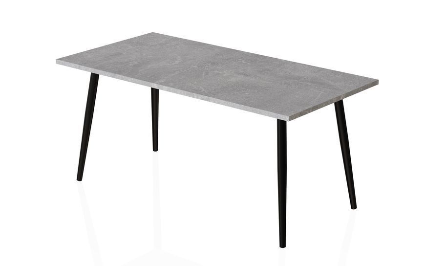 Стол журнальный Монтана Ferrum-decor 45x100x50 Черный металл ДСП Бетон 16 мм (FRD-106711) FRD-106711 фото