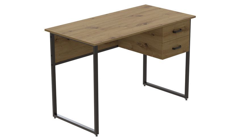 Комп'ютерний стіл Ferrum-decor Дакота 76x140x70 чорний ДСП Дуб Артизан 32 мм (FRD-107287) FRD-107287 фото
