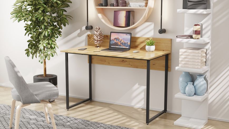 Компьютерный стол Ferrum-decor Скай 75x140x60 черный ДСП Дуб Артизан 16мм (FRD-106987) FRD-106987 фото