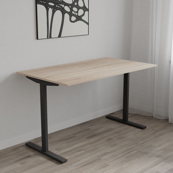 Стіл письмовий Space Ferrum-decor 750x1000x700 Чорний метал ДСП Дуб Сонома 16 мм (FRD-107865) FRD-107865 фото