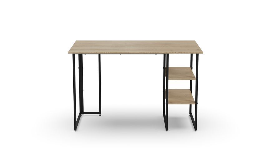 Стол письменный Кевин Ferrum-decor 75x140x60 Черный металл ДСП Дуб Кремона Торро 16 мм (FRD-108165) FRD-108165 фото