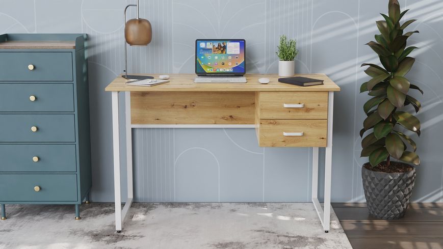 Компьютерный стол Ferrum-decor Дакота 75x120x60 белый ДСП Дуб Артизан 16мм (FRD-107264) FRD-107264 фото
