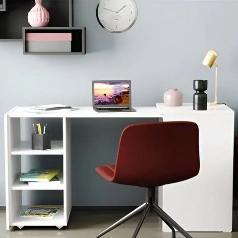 Стіл-тумба трансформер Смарт 1/2 Ferrum-decor 750x1450x600 ДСП Біле 16 мм (FRD-105074) FRD-105074 фото