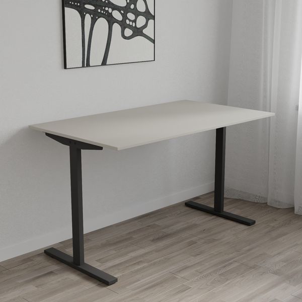 Стіл письмовий Space Ferrum-decor 750x1000x700 Чорний метал ДСП Кашемір 16 мм (FRD-107867) FRD-107867 фото