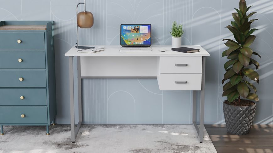 Письмовий стіл Ferrum-decor Таккота 75x140x70 сірий ДСП Біле 16мм (FRD-102348) FRD-102348 фото