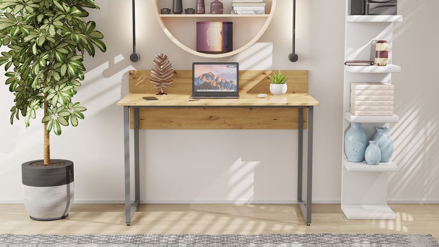 Комп'ютерний стіл Ferrum-decor Скай 75x100x60 сірий ДСП Дуб Артизан 32 мм (FRD-106966) FRD-106966 фото