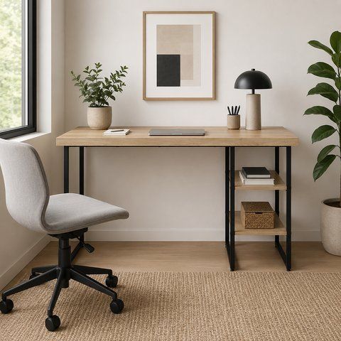 Стіл письмовий Кевін Ferrum-decor 75x140x60 Чорний метал ДСП Дуб Кремона Торро 32 мм (FRD-108168) FRD-108168 фото
