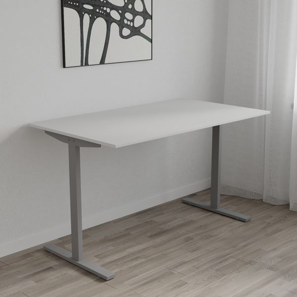 Стол письменный Space Ferrum-decor 750x1400x600 Серый металл ДСП Белый 16 мм (FRD-107968) FRD-107968 фото