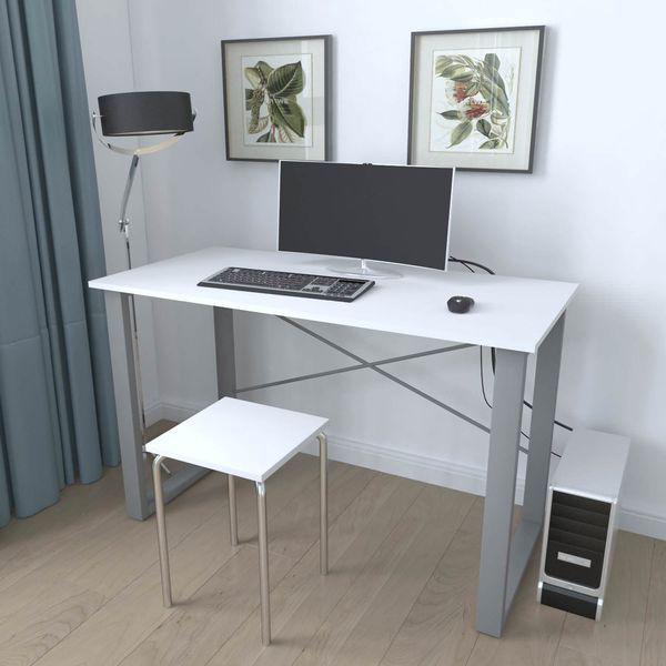 Письменный стол Ferrum-decor Драйв 750x1000x700 Серый металл ДСП Белое 16 мм (FRD-103157) FRD-103157 фото
