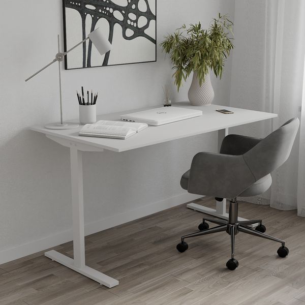Стіл письмовий Space Ferrum-decor 750x1200x600 Білий метал ДСП Білий 16 мм (FRD-107918) FRD-107918 фото