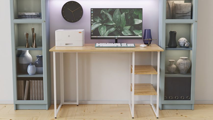 Комп'ютерний стіл Ferrum-decor Кевін 75x120x60 білий ДСП Дуб Артизан 32 мм (FRD-107217) FRD-107217 фото