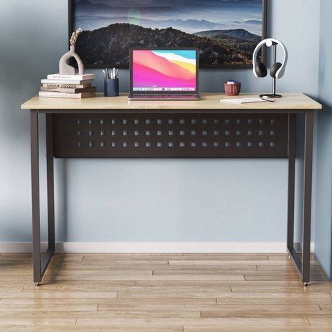 Письменный стол Ferrum-decor Майк 75x140x60 черный ДСП Дуб Сонома 16мм (FRD-103868) FRD-103868 фото
