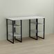 Письмовий стіл Ferrum-decor Карен 75x140x60 чорний ДСП Біле 16мм (FRD-102050) FRD-102050 фото 1