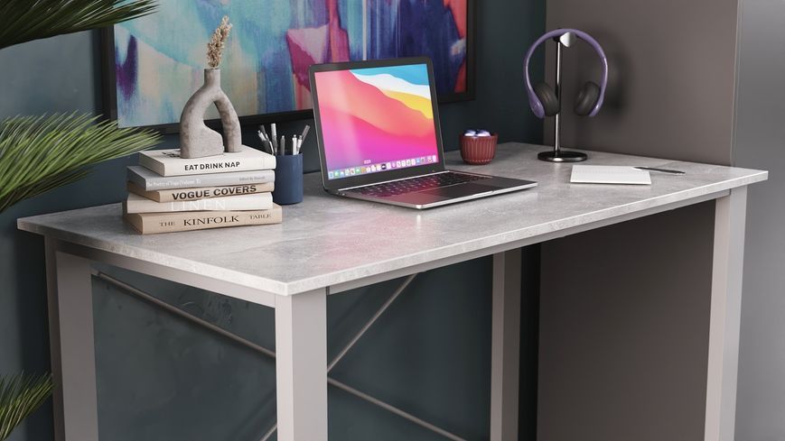 Письменный стол Ferrum-decor Драйв 750x1000x600 Серый металл ДСП Бетон 32 мм (FRD-103309) FRD-103309 фото