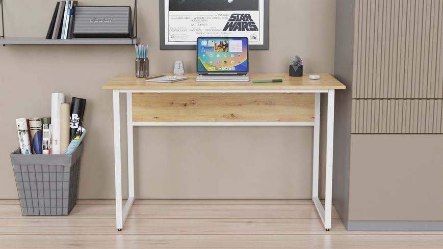 Комп'ютерний стіл Ferrum-decor Коді 75x100x60 білий ДСП Дуб Артизан 16 мм (FRD-107169) FRD-107169 фото