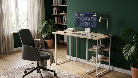 Стіл письмовий Кевін Ferrum-decor 75x100x70 Білий метал ДСП Дуб Кремона Торро 16 мм (FRD-108172) FRD-108172 фото