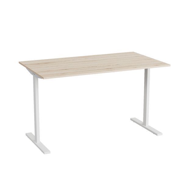 Стол письменный Space Ferrum-decor 750x1400x600 Белый металл ДСП Дуб Сан-Марино 16 мм (FRD-107972) FRD-107972 фото