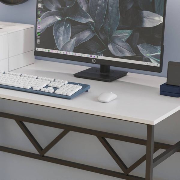 Письмовий стіл Ferrum-decor Раян 75x100x60 чорний ДСП Біле 16мм (FRD-103671) FRD-103671 фото