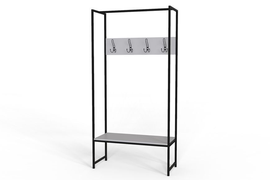 Вешалка напольная модульная Ferrum-decor Трелис 12 180x90x38 черный ДСП Белое 16мм (FRD-104307) FRD-104307 фото