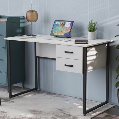 Письменный стол Ferrum-decor Дакота 75x140x70 черный ДСП Белое 16мм (FRD-101954) FRD-101954 фото
