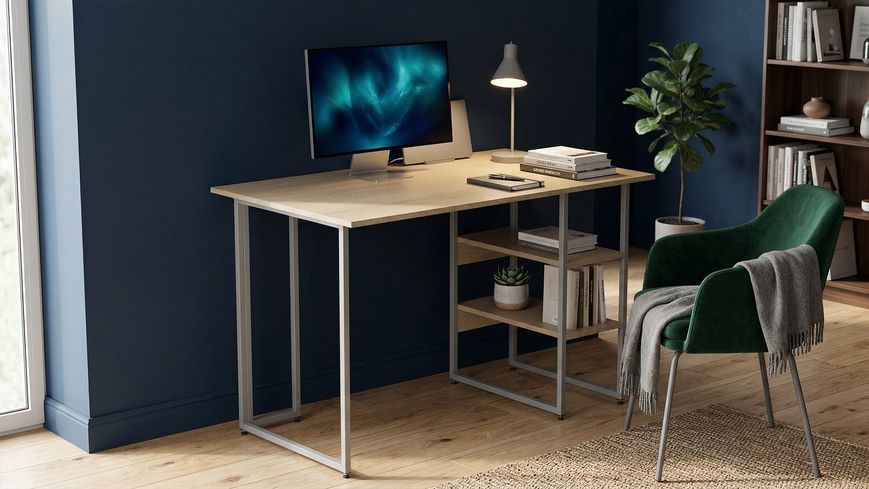 Стол письменный Кевин Ferrum-decor 75x100x70 Серый металл ДСП Дуб Кремона Торро 16 мм (FRD-108173) FRD-108173 фото