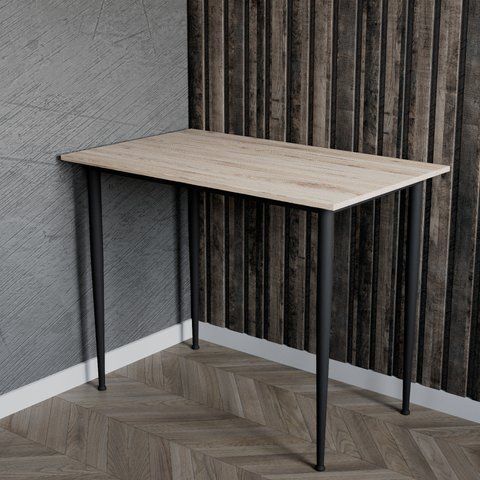 Універсальний стіл Prime Ferrum-decor 750x1400x700 Чорний метал ДСП Дуб Сан-Марино 16 мм (FRD-107674) FRD-107674 фото
