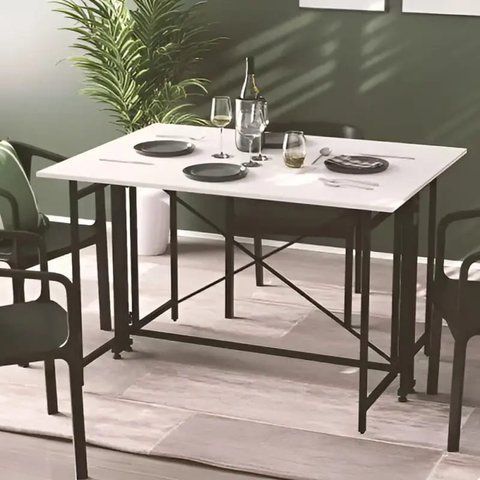 Стіл-книга трансформер Оріон 3 Ferrum-decor 750x1150x880 Чорний метал ДСП Біле 16 мм (FRD-105081) FRD-105081 фото