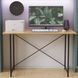 Стіл письмовий Line Лайт Ferrum-decor 750x1000x500 Чорний метал ДСП Дуб Артизан 16 мм (FRD-104841) FRD-104841 фото 1