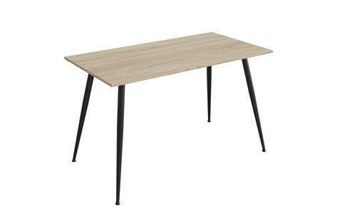 Стол кухонный Марсель 40 Ferrum-decor 75x120x60 Черный металл ДСП Дуб Сонома 16 мм (FRD-106756) FRD-106756 фото