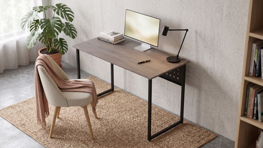 Стол письменный Майк Ferrum-decor 75x100x60 Черный металл ДСП Дуб Кремона Канолло 16 мм (FRD-108189) FRD-108189 фото