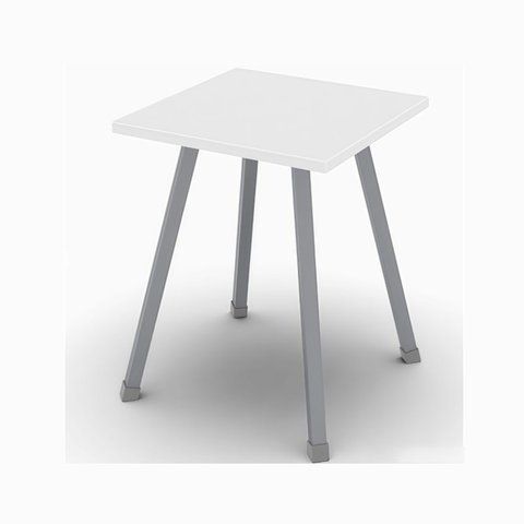 Кухонний табурет Ferrum-decor 430x320x320 Сірий метал ДСП Біле 16 мм (FRD-104645) FRD-104645 фото