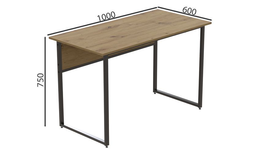 Комп'ютерний стіл Ferrum-decor Коді 75x100x60 чорний ДСП Дуб Артизан 32 мм (FRD-107174) FRD-107174 фото