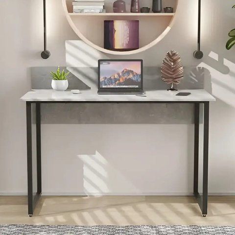 Стол письменный Скай Ferrum-decor 75x140x70 Черный металл ДСП Бетон 16 мм (FRD-106681) FRD-106681 фото