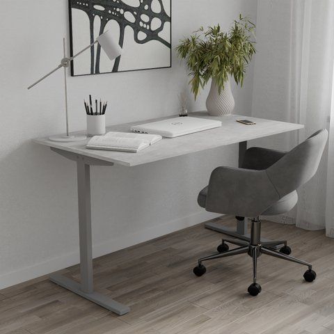 Стіл письмовий Space Ferrum-decor 750x1000x700 Сірий метал ДСП Бетон 16 мм (FRD-107876) FRD-107876 фото