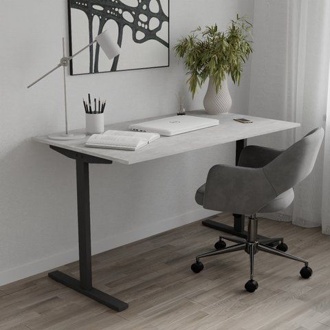 Стіл письмовий Space Ferrum-decor 750x1200x700 Чорний метал ДСП Бетон 16 мм (FRD-107926) FRD-107926 фото