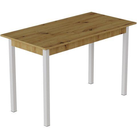 Стіл кухонний Ferrum-decor Маріо 75x120x70 Білий ДСП Дуб Артизан 16мм (FRD-105729) FRD-105729 фото