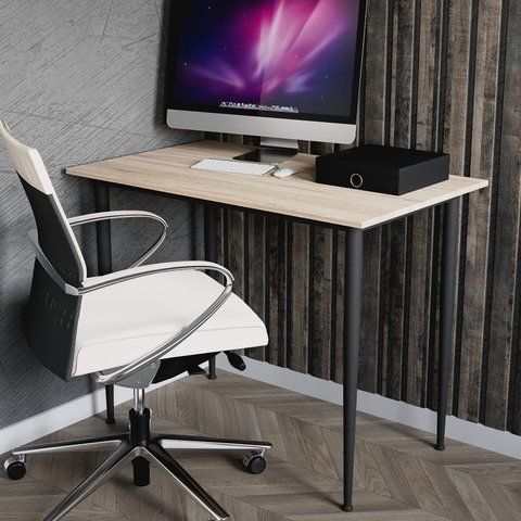 Універсальний стіл Prime Ferrum-decor 750x1400x700 Чорний метал ДСП Дуб Сонома 16 мм (FRD-107676) FRD-107676 фото