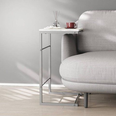 Столик приставний Террі Ferrum-decor 650x440x330 Сірий метал ДСП Бетон 16 мм (FRD-104668) FRD-104668 фото