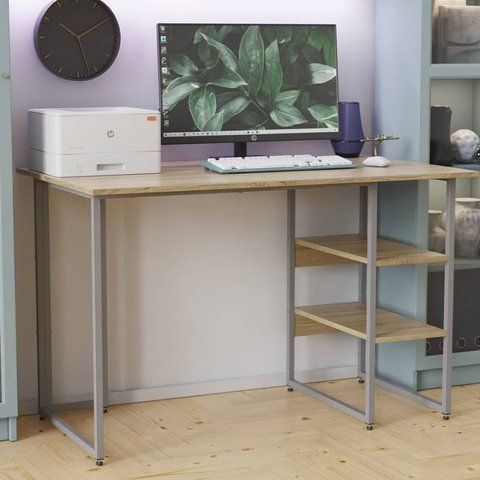 Письменный стол Ferrum-decor Кевин 75x140x70 серый ДСП Дуб Сонома 16мм (FRD-101758) FRD-101758 фото