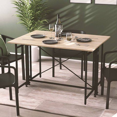 Стіл-книжка трансформер Оріон 3 Ferrum-decor 750x1150x880 Чорний метал ДСП Дуб Сонома 16 мм (FRD-105084) FRD-105084 фото