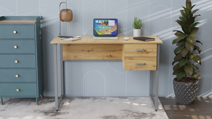 Комп'ютерний стіл Ferrum-decor Дакота 75x140x60 сірий ДСП Дуб Артизан 16 мм (FRD-107276) FRD-107276 фото